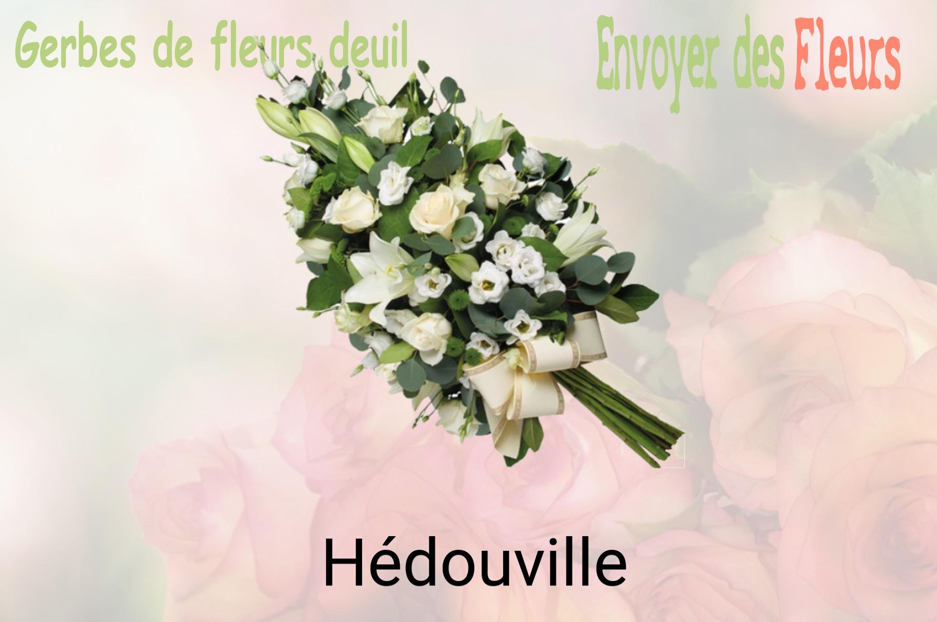 Gerbe de fleurs de deuil livrée à Hédouville